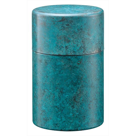 ・・580641770327-1 Japanese tea leaf can BLUE_R